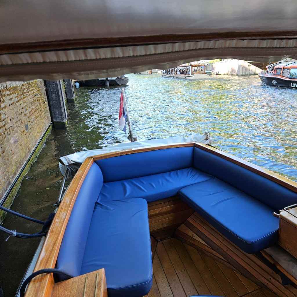 sundeck of the Undine Boat in Amsterdam